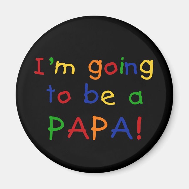 Aimant Être un Papa - Couleurs primaires (Devant)