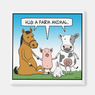 Aimant Étreignez un animal de ferme