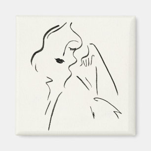 Aimant Étude simple - Croquis d'une dame