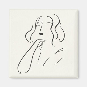 Aimant Étude simple - croquis d'une femme