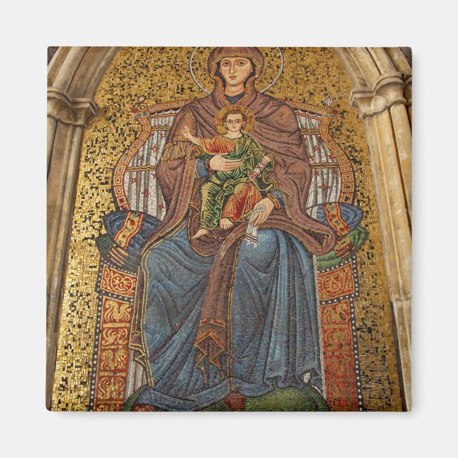 Aimant Europe, Italie, Sicile, Taormina. Madonna & enfant (Devant)