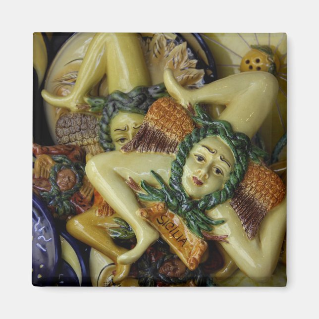 Aimant Europe, Italie, Sicile, Taormina. Traditionnel 9 (Devant)