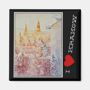 Aimant EVE Peint Matin à Cracovie, Pologne