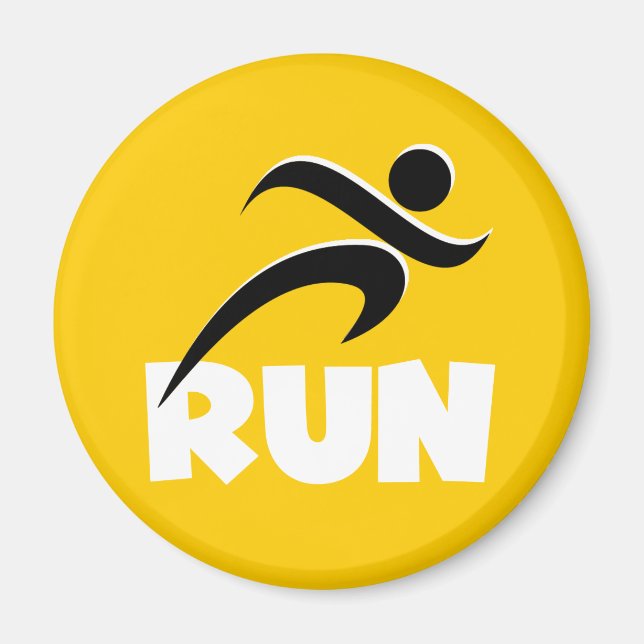 Aimant EXÉCUTER blanc (Devant)