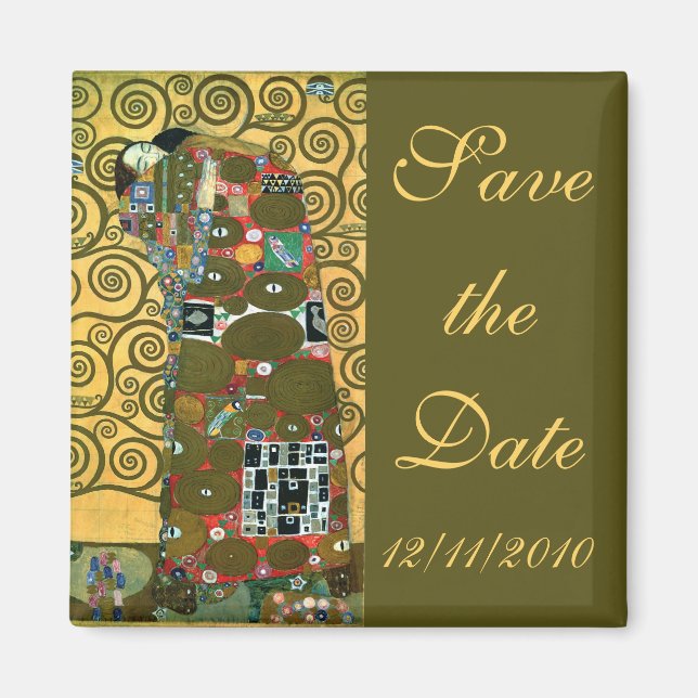 Aimant Exécution (L'Embrace) par Gustav Klimt Mariage (Devant)