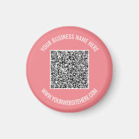 Exemple d'aimant de code QR avec du texte personna