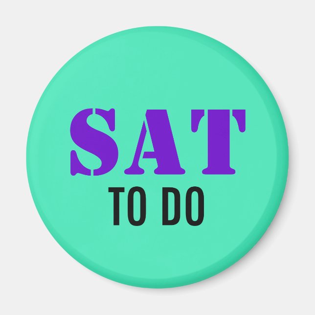 Aimant EXEMPLE : SEULE COULEUR / menthe + votre texte (Devant)