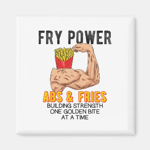 Aimant Exercice amusant des abdominaux Frites françaises 