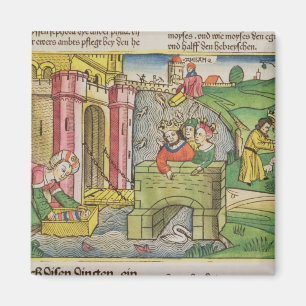 Aimant Exode 2 1-6 Moïse étant flotté en bas du Nil et