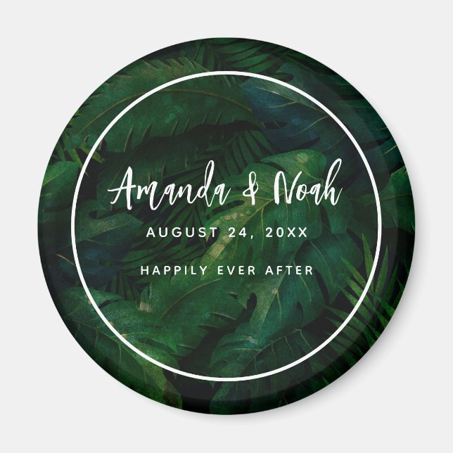 Aimant Exotic Dark Green Feuille Mariage (Devant)