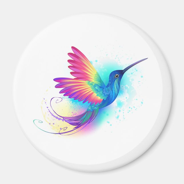 Aimant Exotic Rainbow Hummingbird (Devant)