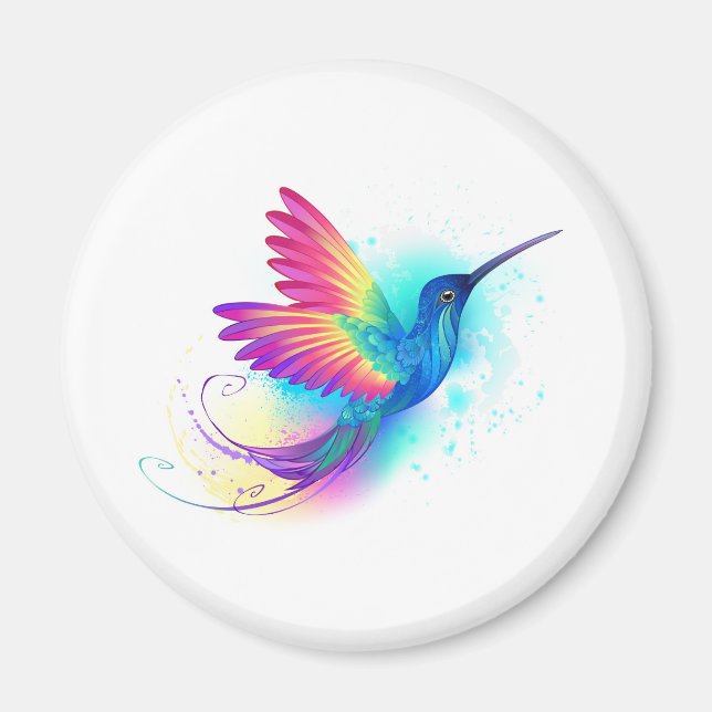 Aimant Exotic Rainbow Hummingbird (Devant)