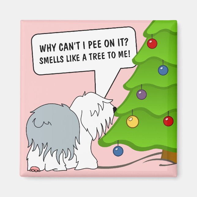 Aimant Expliquez maintenant à votre chien le sens de Noël (Devant)