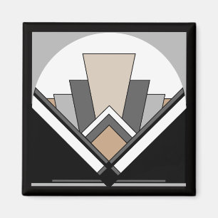 Aimant Expression de Art Deco Fan