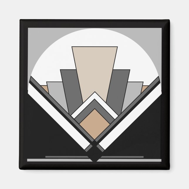 Aimant Expression de Art Deco Fan (Devant)