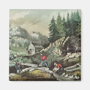 Aimant Extraction de l'or en Californie, 1871