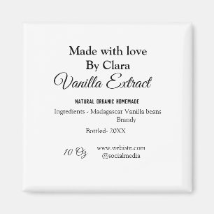 Aimant Extrait de vanille fait maison ajouter les ingrédi