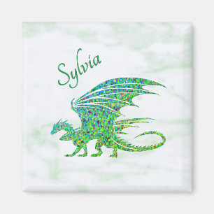 Aimant Extraordinaire Mosaic Green Dragon Personnel