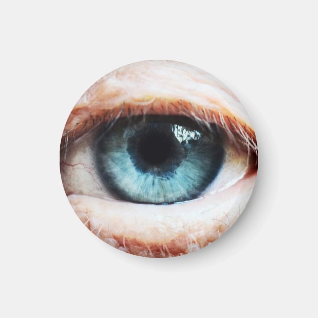 Aimant Eyeball effrayant & Halloween Oeil bleu /zombie éf (Devant)