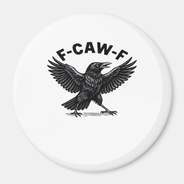 Aimant F-Caw-F Bird Lover’s Humorous Pun Stickers Essenti (Devant)