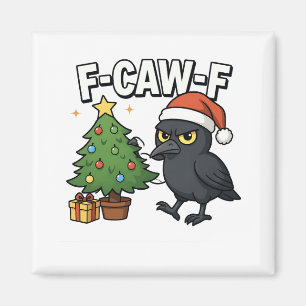 Aimant F-caw-f Noël Corbeau Sapin Xmas Arbre Meme 