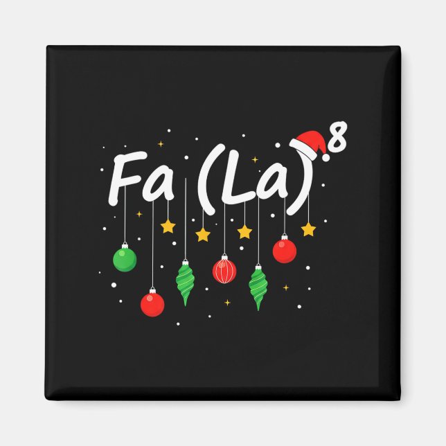 Aimant Fa (la) 8 Funny Christmas Santa Fa La Math Teacher (Devant)