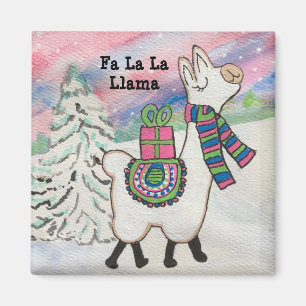 Aimant Fa La Llama Joyeux Noël Drôle
