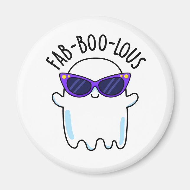 Aimant Fab-Boo-Lous Drôle Pun Fantôme (Devant)