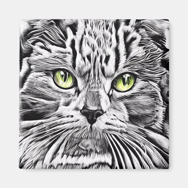 Aimant Face de chat (Devant)