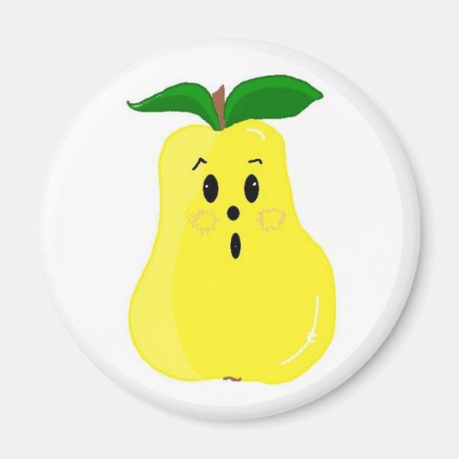 Aimant Face de poire mignonne (Devant)