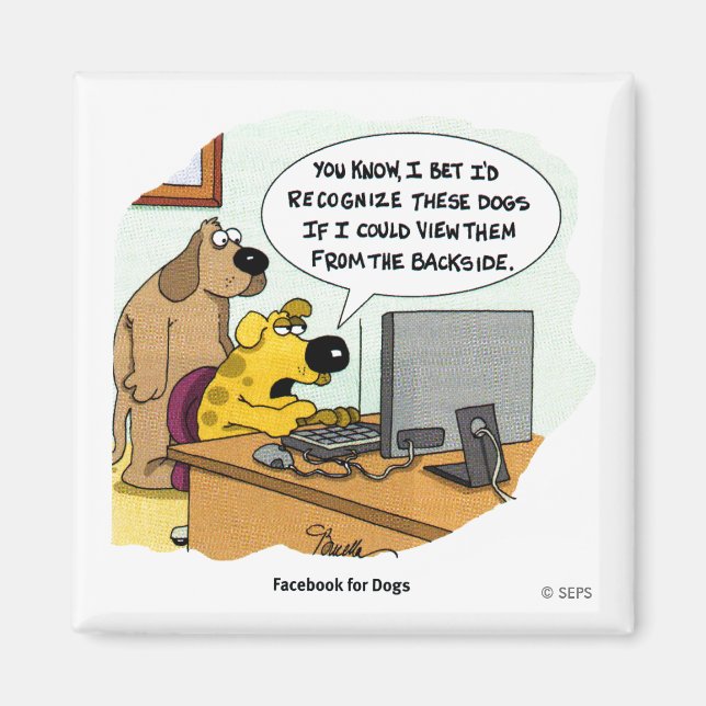 Aimant Facebook pour Dogs (Devant)