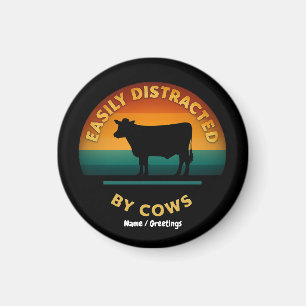 Aimant Facilement Distrait Par Vaches Amusant Amateur De 
