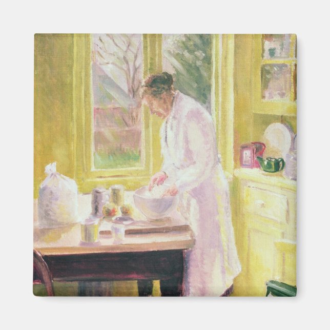 Aimant Faire de la tarte aux pommes (Devant)