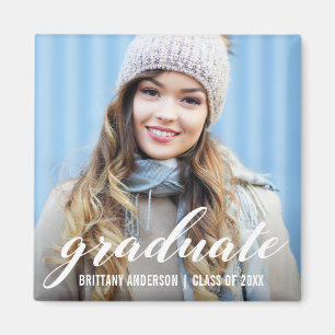 Aimant Faire-part de graduation moderne   Espace photo po