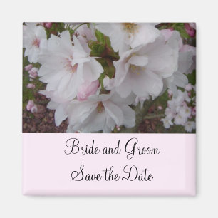 Aimant Faire-part de mariage Fleur de cerisier rose