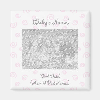 Aimant Faire-part de naissance photo personnalisé Magnet-