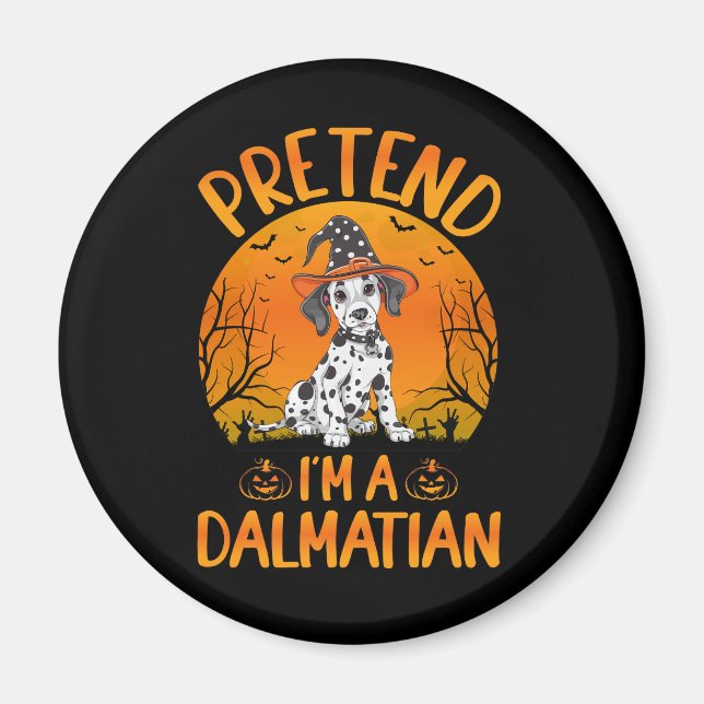Aimant Faire semblant d'être un chien dalmate Halloween ( (Devant)