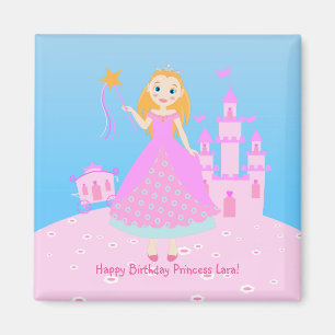 Aimant Fairytale Princess à Pink Birthaday