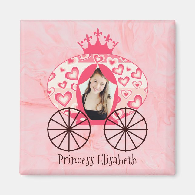 Aimant Fairytale Royal Princess Carriage Girl Anniversair (Devant)