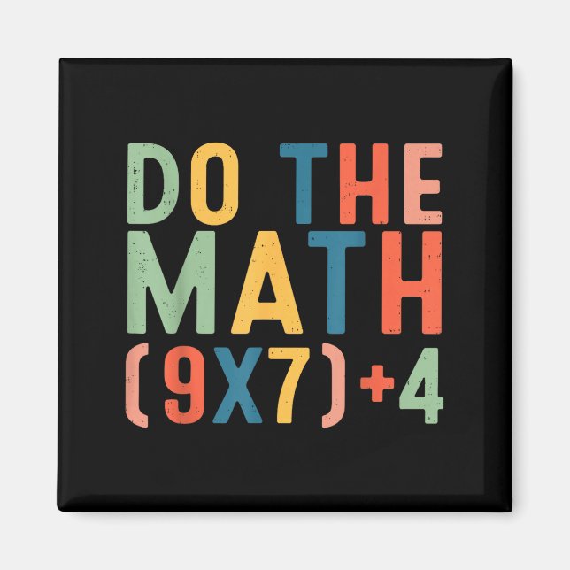 Aimant Fais Le Calcul 67 Six Sept Mème Enseignant Élève H (Devant)
