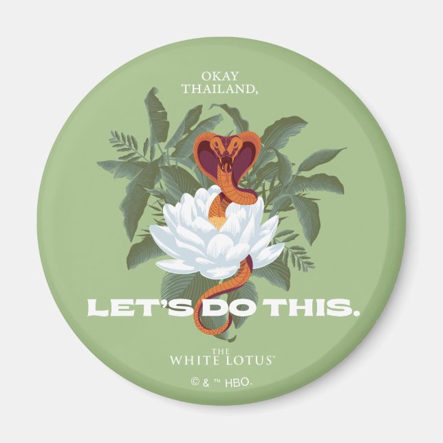 Aimant "Faisons ça" Cobra - Le Lotus Blanc (Devant)