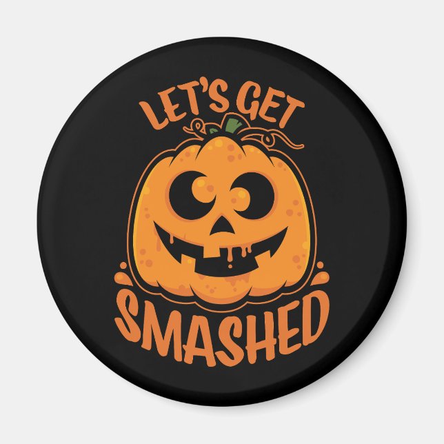 Aimant Faisons tomber Tipsy Halloween Jack-O’-Lantern (Devant)