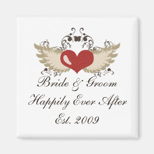 Aimant fait sur commande à ailes de mariage de