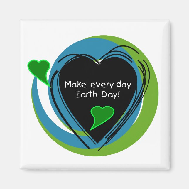Aimant Faites chaque jour de la terre de jour (Devant)