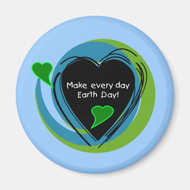 Aimant Faites chaque jour de la terre de jour (Devant)