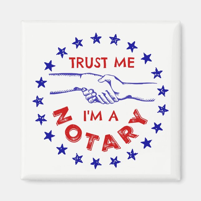 Aimant Faites-moi confiance, je suis une poignée de main  (Devant)