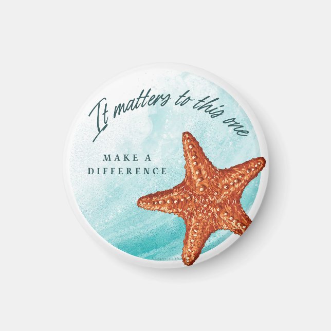 Aimant Faites Une Différence, Histoire De Starfish. (Devant)