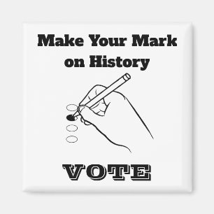 Aimant Faites votre marque sur l'histoire