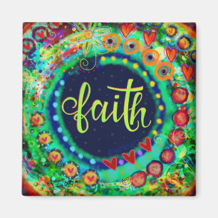 Aimant Faith Colorful Whimsical tendance Inspirationnel