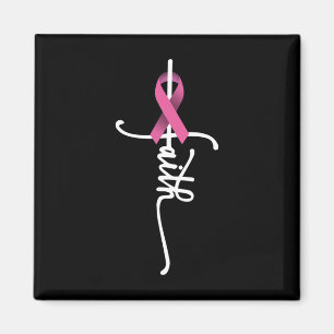 Aimant Faith Cross Guerrier Survivant Pink Ribbon Breast